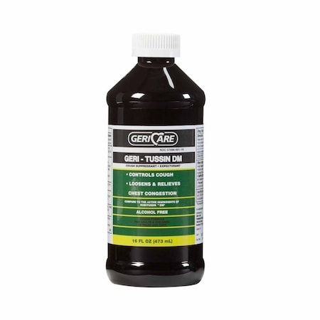 Geri-Care Cold and Cough Relief 100 mg - 10 mg / 5 mL Strength Syrup 16 oz. QRDM-16-GCP